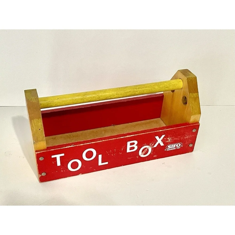 Vintage Connor Kids Power Tool Kit Jr Carpenter wooden take a long box